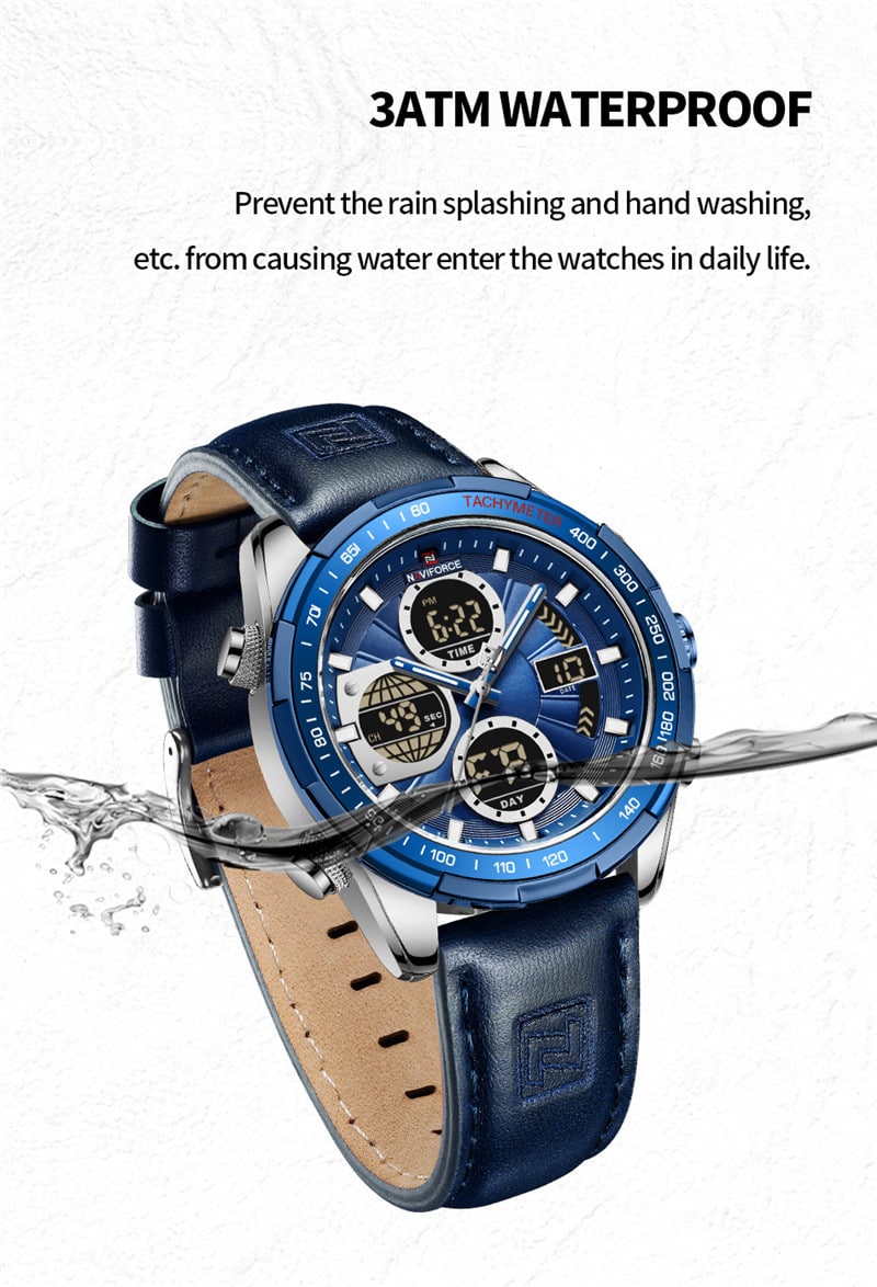 Naviforce Nf 9197 Men's Quartz Wrist Watch Price In Bangladesh-Blue - Image 3