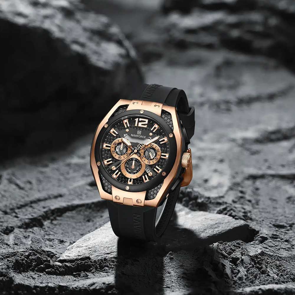 Naviforce NF 8063 RoseGold Watch For Men - Image 3