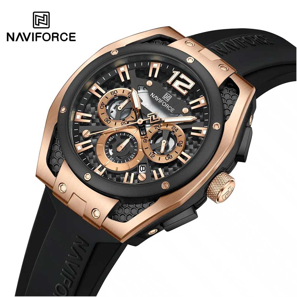 Naviforce NF 8063 RoseGold Watch For Men - Image 2