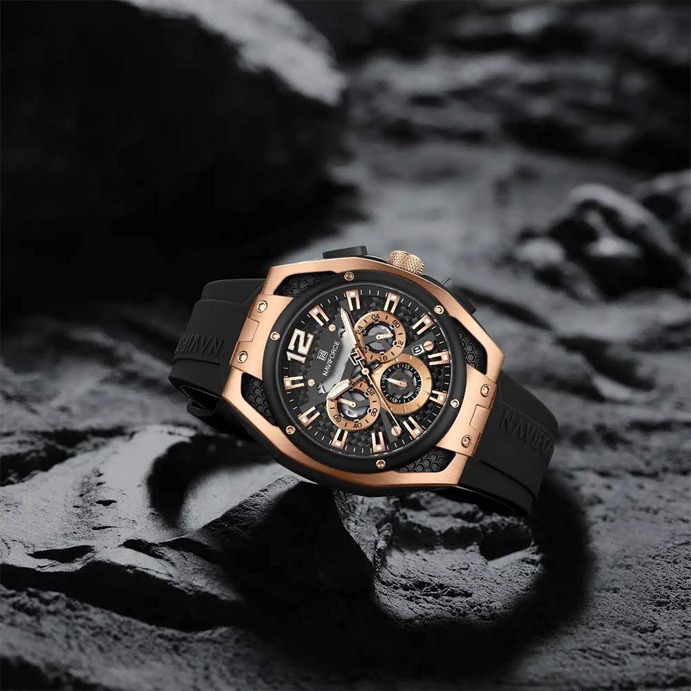 Naviforce NF 8063 RoseGold Watch For Men - Image 4