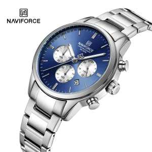 Naviforce NF8076 Silver Blue Men’s Watch