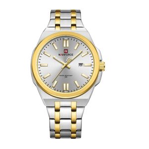 Naviforce NF 9226 -Silver White Men's Stainless Steel Quartz Watch