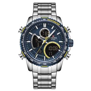 Naviforce 9182-Silver Blue Watch Price In Bangladesh.