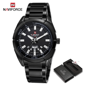 Naviforce NF9038 Casual Stainless Steel Luxury Watch For Men-Black