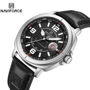 Naviforce NF8078 Silver Black Men’s Watch
