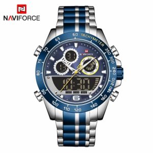 Naviforce NF9188- Silver Blue Watch Price In Bangladesh.