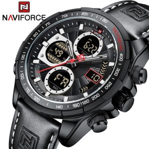 Naviforce Nf 9197 Men's Quartz Wrist Watch Price In Bangladesh-Black