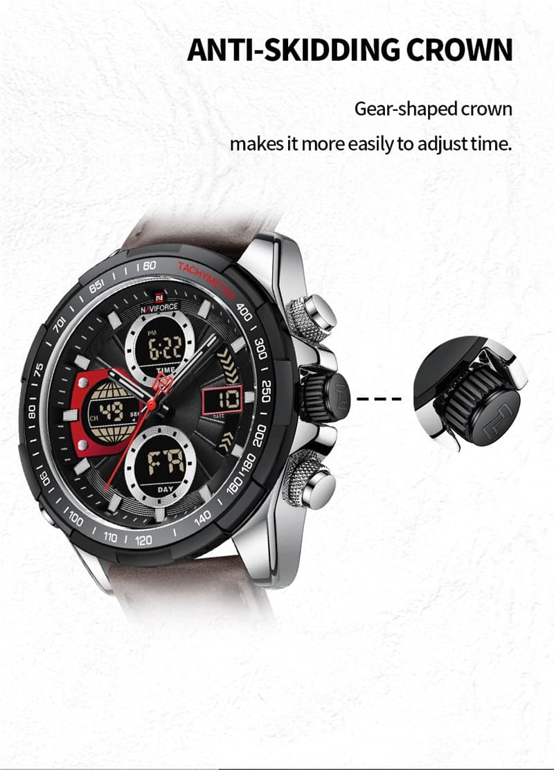 Naviforce Nf 9197 Men's Quartz Wrist Watch Price In Bangladesh-Coffee - Image 4
