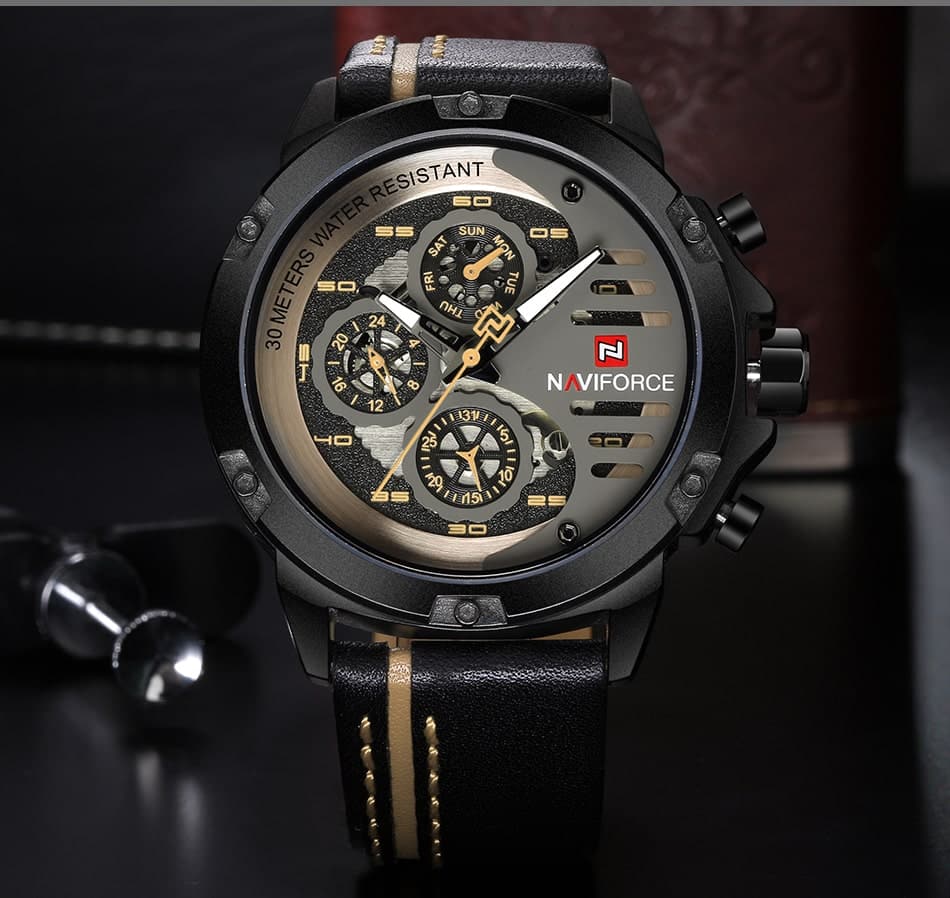Naviforce NF9110-Black and Yellow Watch Price In Bangladesh. - Image 3