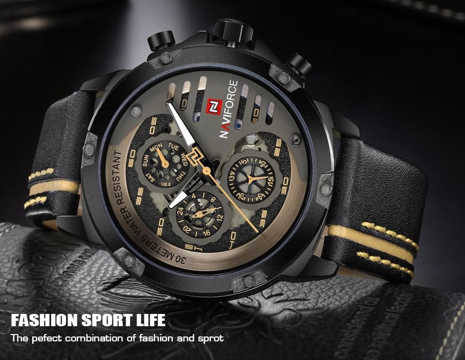Naviforce NF9110-Black and Yellow Watch Price In Bangladesh. - Image 4