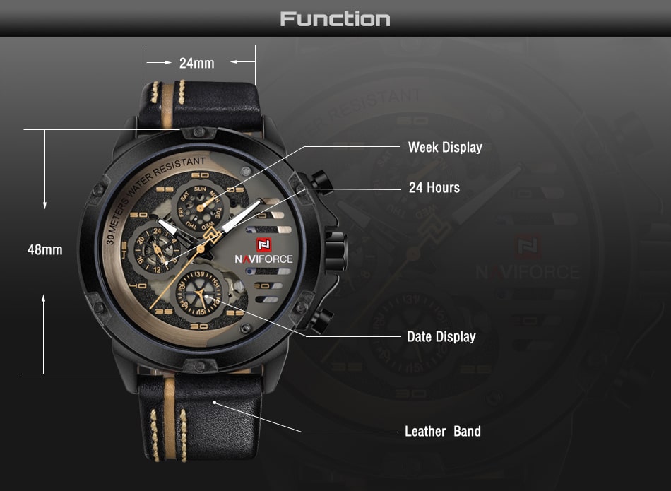 Naviforce NF9110-Black and Yellow Watch Price In Bangladesh. - Image 5