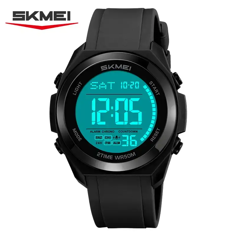 Skmei 2455 Black white Watch For Men - Image 5