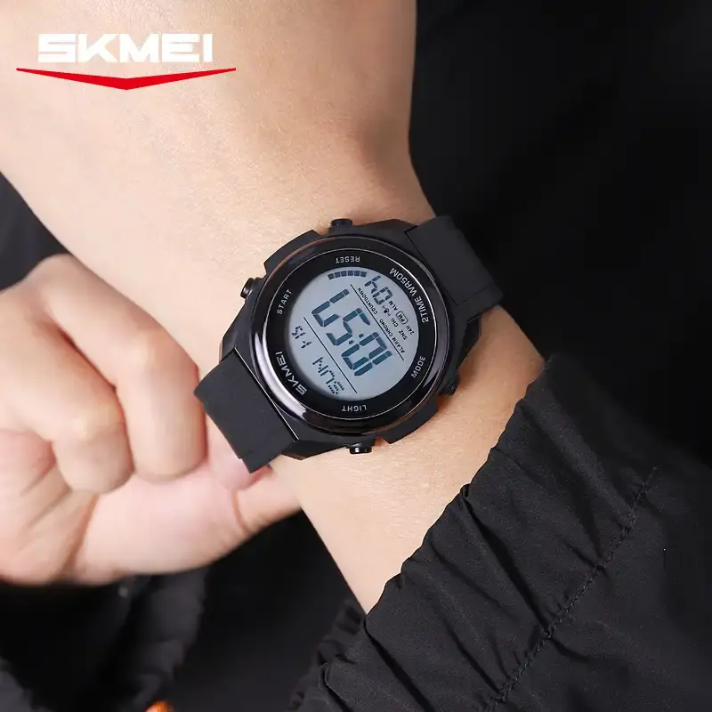 Skmei 2455 Black white Watch For Men - Image 2