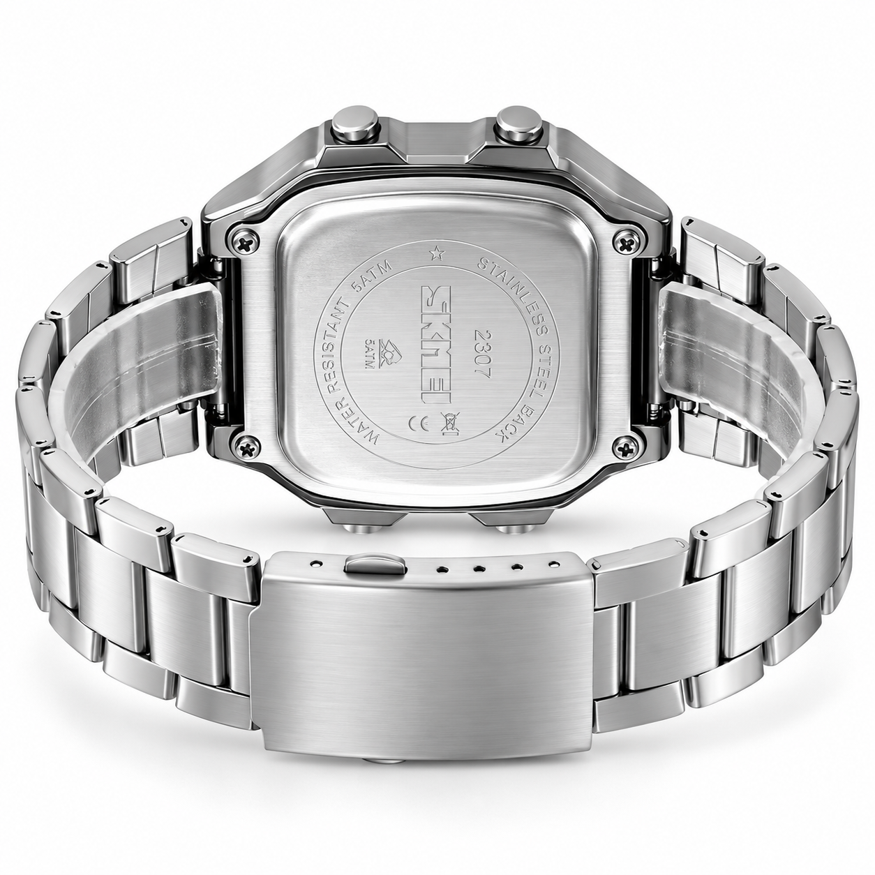Skmei 2307 Silver Chain Watch For Men - Image 4