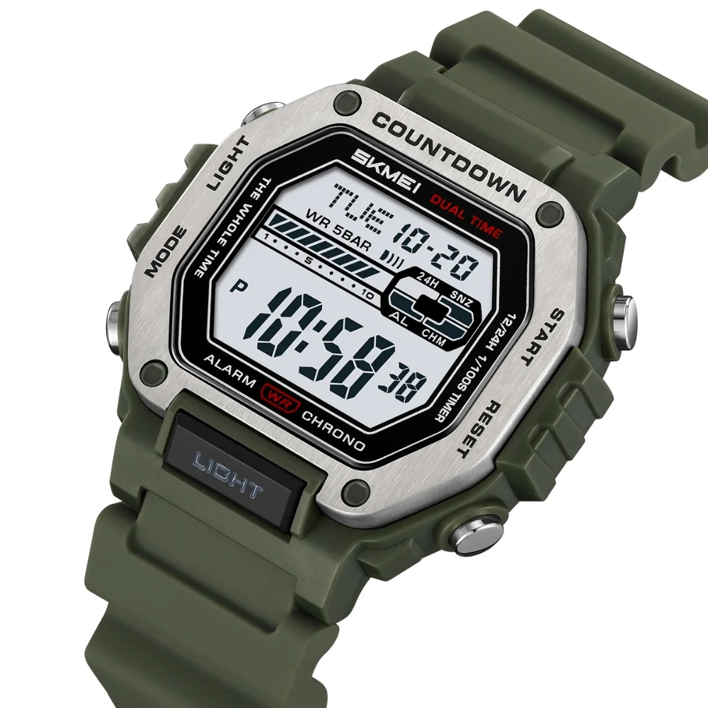 Skmei 2522 Olive Green Business Watch For Men's - Image 2
